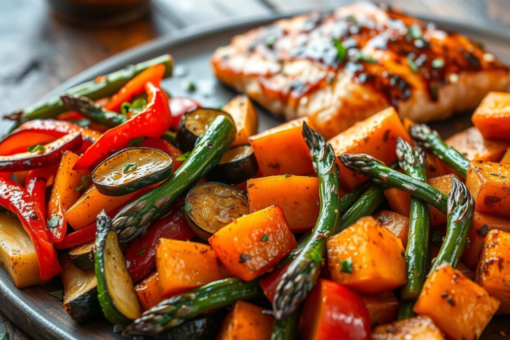 Roasted Vegetable Sides for Cajun Salmon Roasted Vegetable Sides for Cajun Salmon